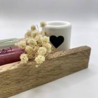 Abschiedsgeschenk - Kollegin mit Herz - Geschenk - Dankeschön - Arbeit - Büro - Kerzen - Kerzenhalter - Geschenkbox Holz Bild 4