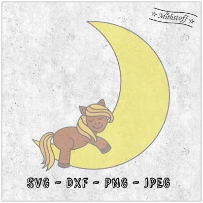 Plotterdatei - Schlafende Tiere - Pferd - Serie - SVG - DXF - Datei - Mithstoff