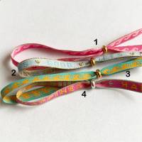 „Beach Vibes“ clean - Maritime gewebte Armbänder in sommerlichen Farben mit Schriftzug Bild 9