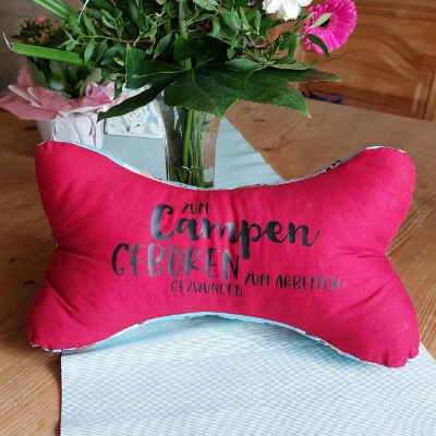 Leseknochen *Camping* Nackenkissen, schönes Relaxkissen/Nackenstütze