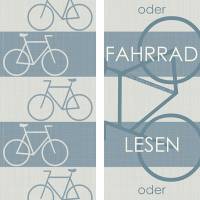 10 Lesezeichen Hobby+Freizeit, beidseitig bedruckt mit Radverkehr und Typo Bild 1
