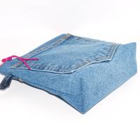 Jeans Täschchen klein Universaltäschchen Kosmetiktäschchen upcycling Bild 6