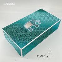 Digipapier indischen Muster, Variante grün, Digistamp Elefant, Namaste, Yoga, indisch inspiriertes Design senSEASONal Bild 4
