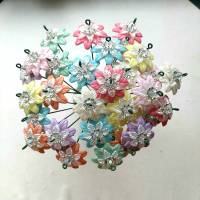 Blumenstecker mit Perlmuttblüte in 7 Farben zur Auswahl. Blüte 4cm Durchmesser Bild 1