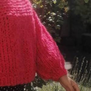 handgestrickter Alpakasweater, Einzelstück, Alpacasweater Bild 3