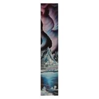 Aurora borealis - Sonnenwind - Nordlicht, Originalgemälde in Öl auf Leinwand Keilrahmen, 20 x 100 cm Bild 1