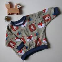 FUCHS und BÄR Langarmshirt aus Biojersey Oversize Größe 56 - 80 für Baby und Kind von zimtblüte Bild 1