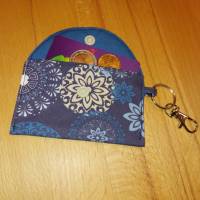 Mini-Bag, Visitenkartentasche, Sammelkartentasche - dunkelblau Mandala Bild 1