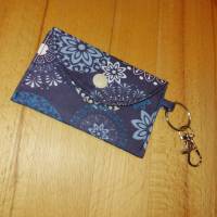 Mini-Bag, Visitenkartentasche, Sammelkartentasche - dunkelblau Mandala Bild 2