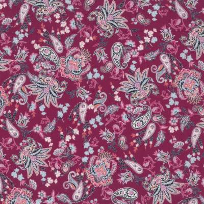 Westfalenstoffe uni Bali rosa Blumen Paisley 100% Baumwolle 25cm x 25cm Webware Webstoff