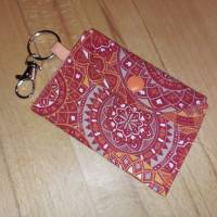 Mini-Bag, Visitenkartentasche, Sammelkartentasche - Orange Mandala Bild 1