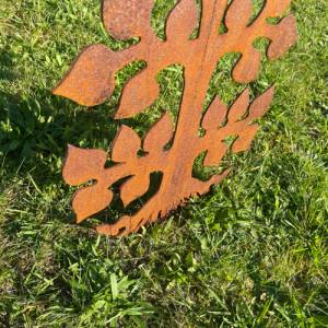 Lebensbaum Gartenstecker aus Metall in Edelrost Gartendeko rustikal Bild 9