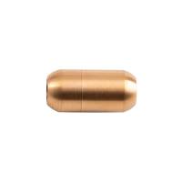 Edelstahl Magnetverschluss Gold 18x7mm (ID 5mm) gebürstet für rundes Leder und Bänder Bild 2