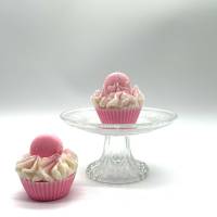 Pink Macaron Cupcake - Duftkerze - Duft nach Zuckerwatte Bild 3