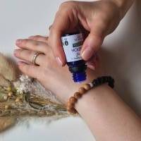 Aromatherapie Geschenkset mit Labradorit Armband Silber und ätherisches Öl für inneren Frieden, Frauengeschenk Bild 2