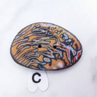 Großer Polymer Clay Knopf in metallic kupfer schwarz weiß  Statementknopf Jackenknopf Bild 6