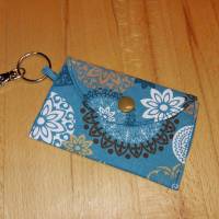 Mini-Bag, Visitenkartentasche, Sammelkartentasche - Blau Mandala Bild 1