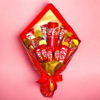 Essbarer Blumenstrauß - CocaCola, Kit-Kat,Twix- handgemachtes Geschenk Bild 1