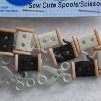Dress it up Knöpfe    Nähen   (1 Pck.)     Sew Cute Spools / Scissors Bild 1