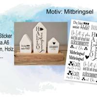 Rub-On Classic Mitbringsel / Rub-On , Transfer-Sticker für z.B.Tasse, Emaille,Glas, Gips, Raysin, Keraflott, Holz, DIY Bild 1