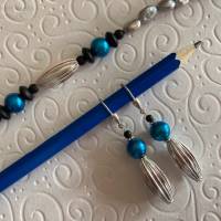 Schmuckset: Armband und Ohrhänger: Zuchtperlen, Tombak und Onyx, passende lang Perlenkette im Shop! Bild 1