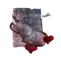 Nabelschnurbändchen Herzen rot - Geburt - 100% Baumwolle Bild 7