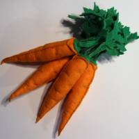 Karotten aus Filz handgenäht für den Kaufladen, Kinderküche, Spielküche Bild 3
