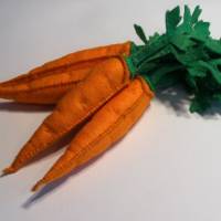 Karotten aus Filz handgenäht für den Kaufladen, Kinderküche, Spielküche Bild 4
