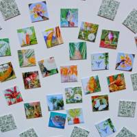 Handmade Memory-Spiel für Erwachsene Botanik Bilder von Marianne North 24 Paare 48 Karten Bild 2