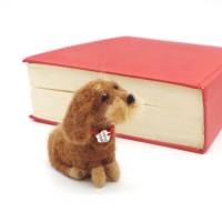 Lesezeichen brauner Rauhaardackel, Dackel bewacht Buch der Besitzer, witziges Lesezeichen für Hundefreunde, Buchzubehör Bild 7