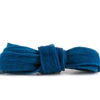 Seidenband Crinkle Crêpe Marineblau 1m 100% Seide handgenäht und handgefärbt Schmuckband Wickelar Bild 1