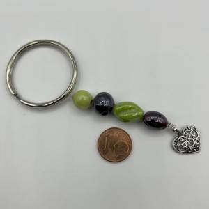 Glasperlen Schlüsselanhänger mit Herzanhänger – Schicker Begleiter für Schlüssel, Taschen und Rucksäcke Bild 6