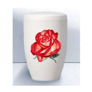 Urne Rose , Künstler Urne, handbemalte Bio Urne, Urne für Asche,Beerdigung Urne Bild 1