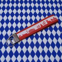 Schlüsselband Skyline München, Schlüsselanhänger mit Ring, verschiedene Farben Bild 4