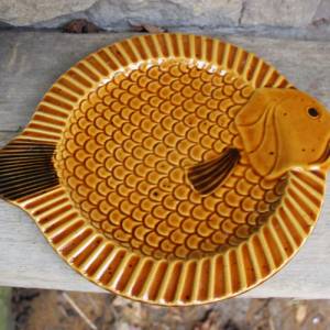 Fischteller Fischplatte Gallo Neptuno Villeroy & Boch Speiseteller Keramik 70er Jahre Bild 4
