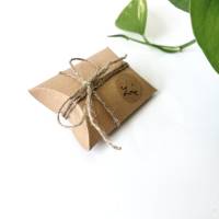 10 Stück Mini-Papierschachtel in braun Kissenschachtel Geschenkbox Bild 2