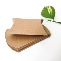 10 Stück Mini-Papierschachtel in braun Kissenschachtel Geschenkbox Bild 4