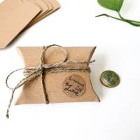 10 Stück Mini-Papierschachtel in braun Kissenschachtel Geschenkbox Bild 5