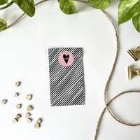 Aufkleber PINK mit Herz gold ab 10 Stück Dekoration für Schulstart Gastgeschenke Geschenkpapier rosa Herzchen Bild 2