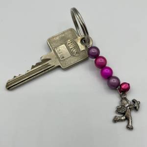Bunter Glasperlen Schlüsselanhänger mit Amor Anhänger – Schicker Begleiter für Schlüssel, Taschen und Rucksäcke Bild 8