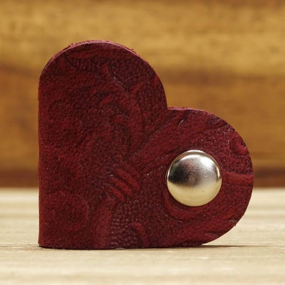 Leder Kabelbinder Herz - 2er Set - Box OX - Bloody Dragon - Vickys World - Kabel Organizer