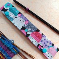 Nadelgarage, Nadelsafe, i love knitting, Nadelspiel Safe, Nadeltasche für 20 cm lange Sockennadeln, Strick -Motive Bild 2
