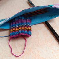 Nadelgarage, Nadelsafe, i love knitting, Nadelspiel Safe, Nadeltasche für 20 cm lange Sockennadeln, Strick -Motive Bild 4