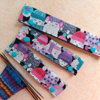 Nadelgarage, Nadelsafe, i love knitting, Nadelspiel Safe, Nadeltasche für 20 cm lange Sockennadeln, Strick -Motive Bild 6