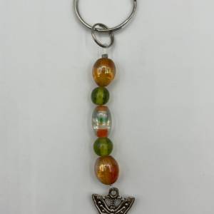 Glasperlen Schlüsselanhänger mit Schmetterling – Schicker Begleiter für Schlüssel, Taschen und Rucksäcke Bild 1