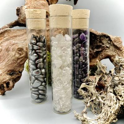 Kraft der Natur: Bergkristall, Hämatit & Amethyst für Lebenskraft pur