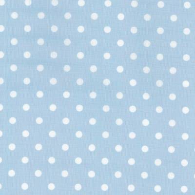 Westfalenstoffe Capri hellblau weiß große Punkte 100% Baumwolle Webware Webstoff