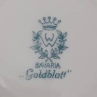 Vintage -  Traumhaft schöne Mokkatasse, Bavaria Goldblatt  Gold besetzt und bemalt Bild 7