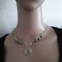 Tolle Halskette im keltischen Stil, Mapstones, Spirale Bild 1