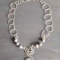 Tolle Halskette im keltischen Stil, Mapstones, Spirale Bild 8